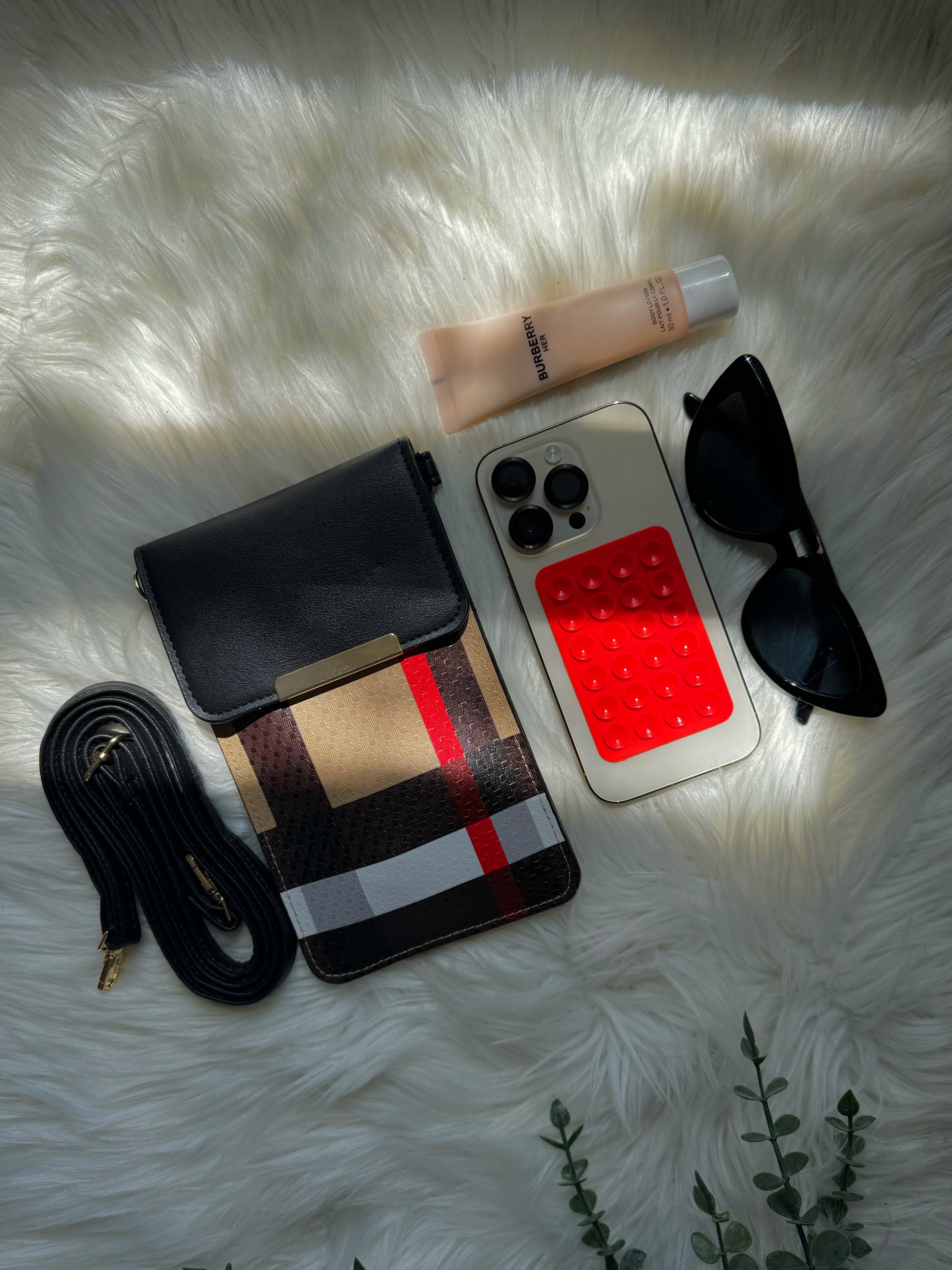 Ivy Plaid Crossbody Phone Purse