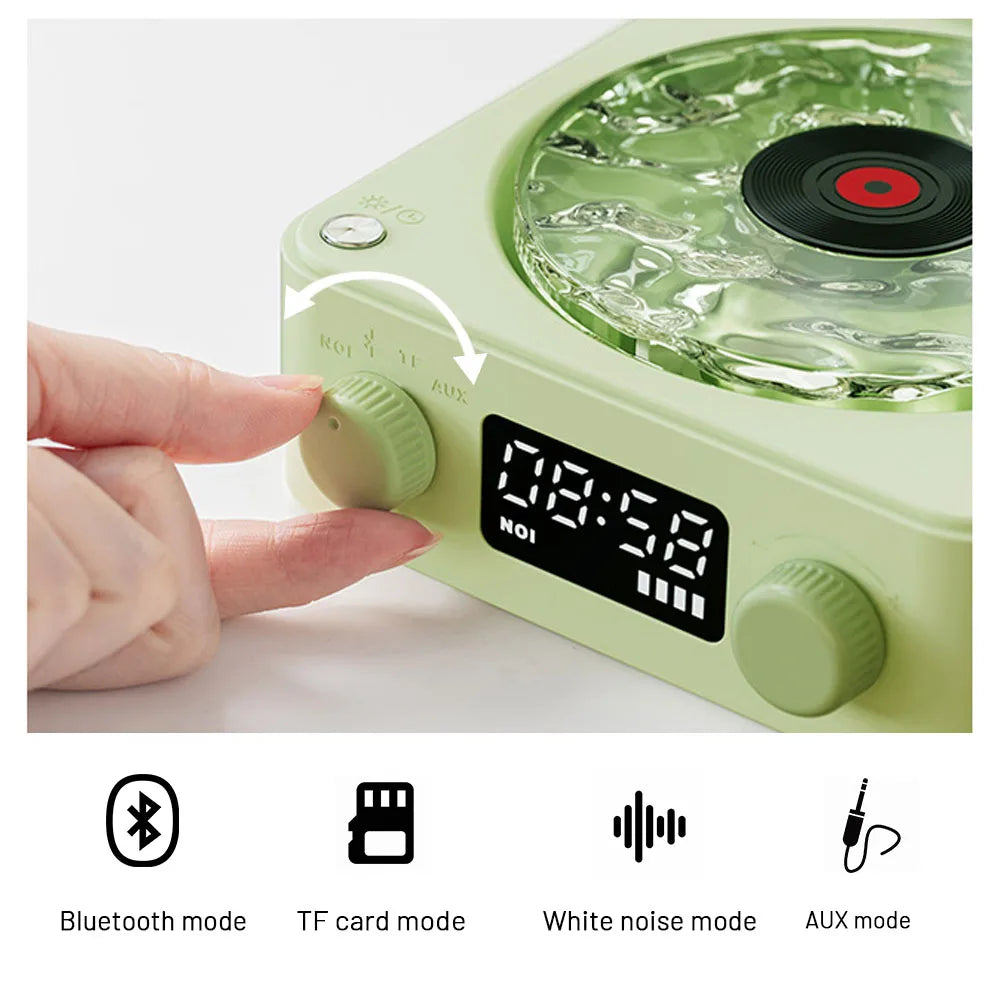 Mini Retro Bluetooth Speaker – Portable Sleep Aid with RGB Light, Subwoofer & TF Card Support