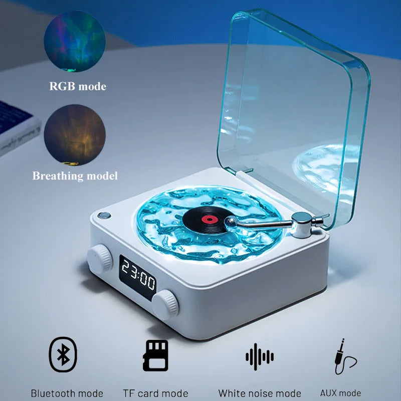 Mini Retro Bluetooth Speaker – Portable Sleep Aid with RGB Light, Subwoofer & TF Card Support