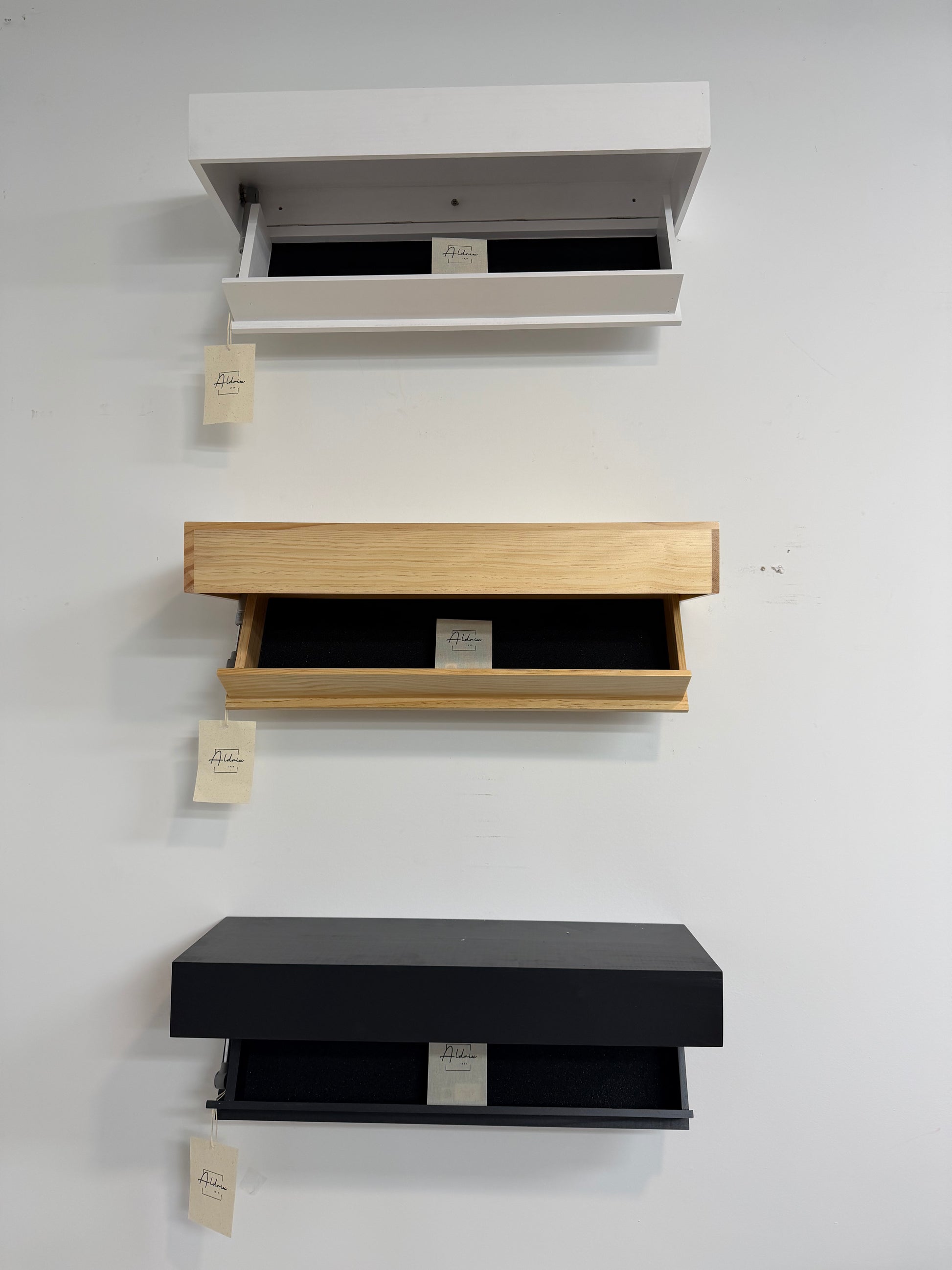 Aldrix Biometric Hidden Compartment Shelf / Fingerprint & Keycard Secure Storage