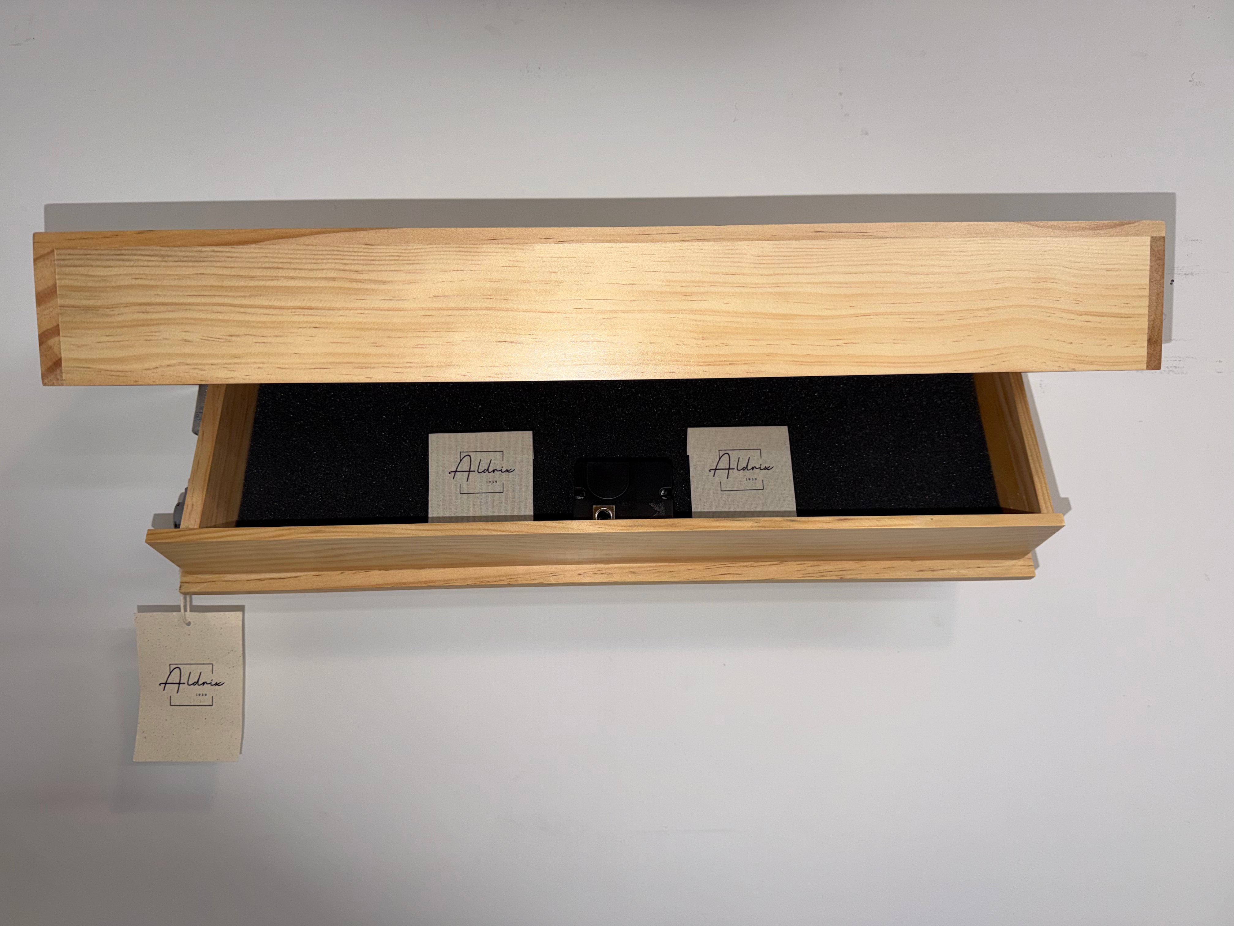 Aldrix Biometric Hidden Compartment Shelf / Fingerprint & Keycard Secure Storage