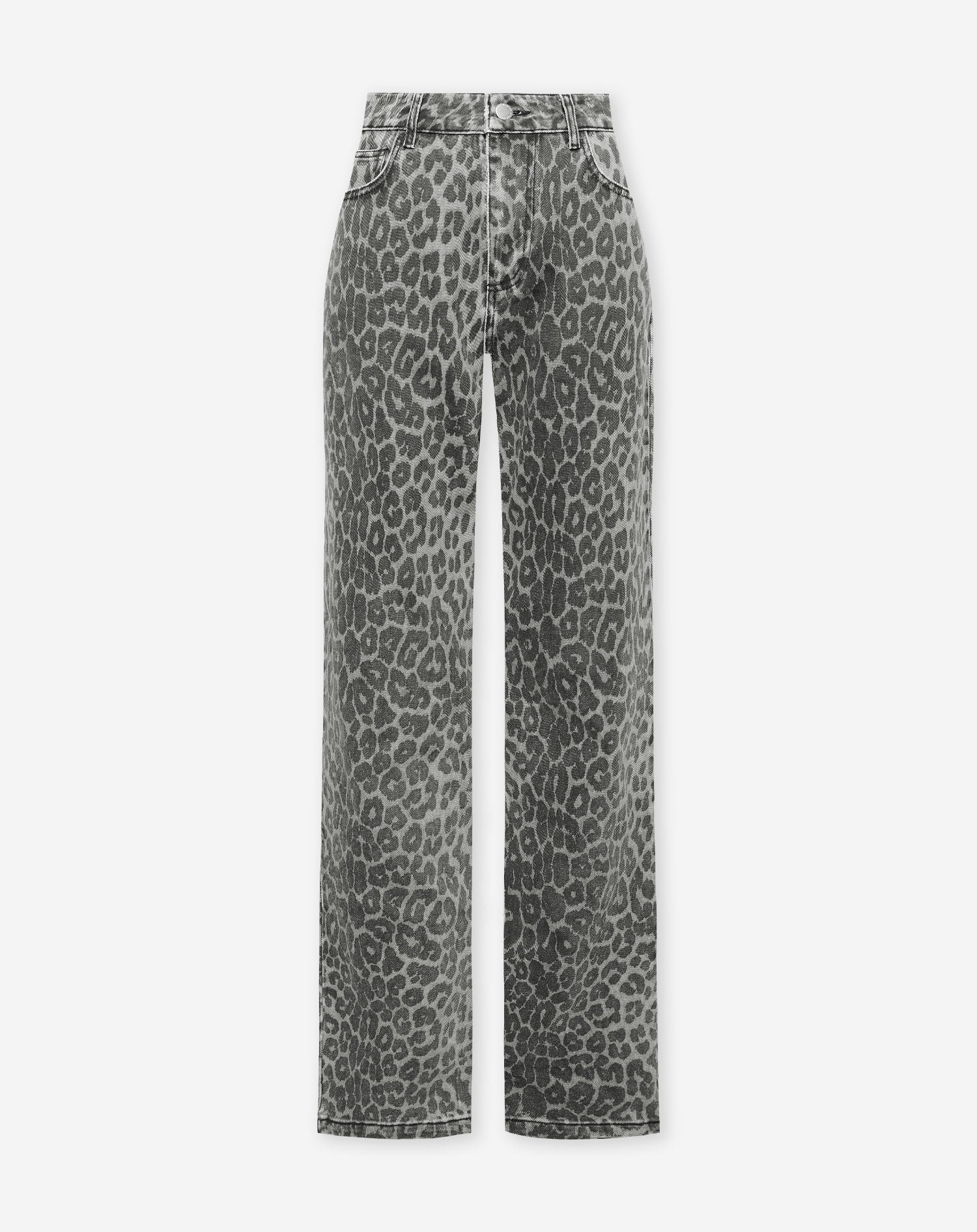 2025 LEOPARD  JEANS GREY