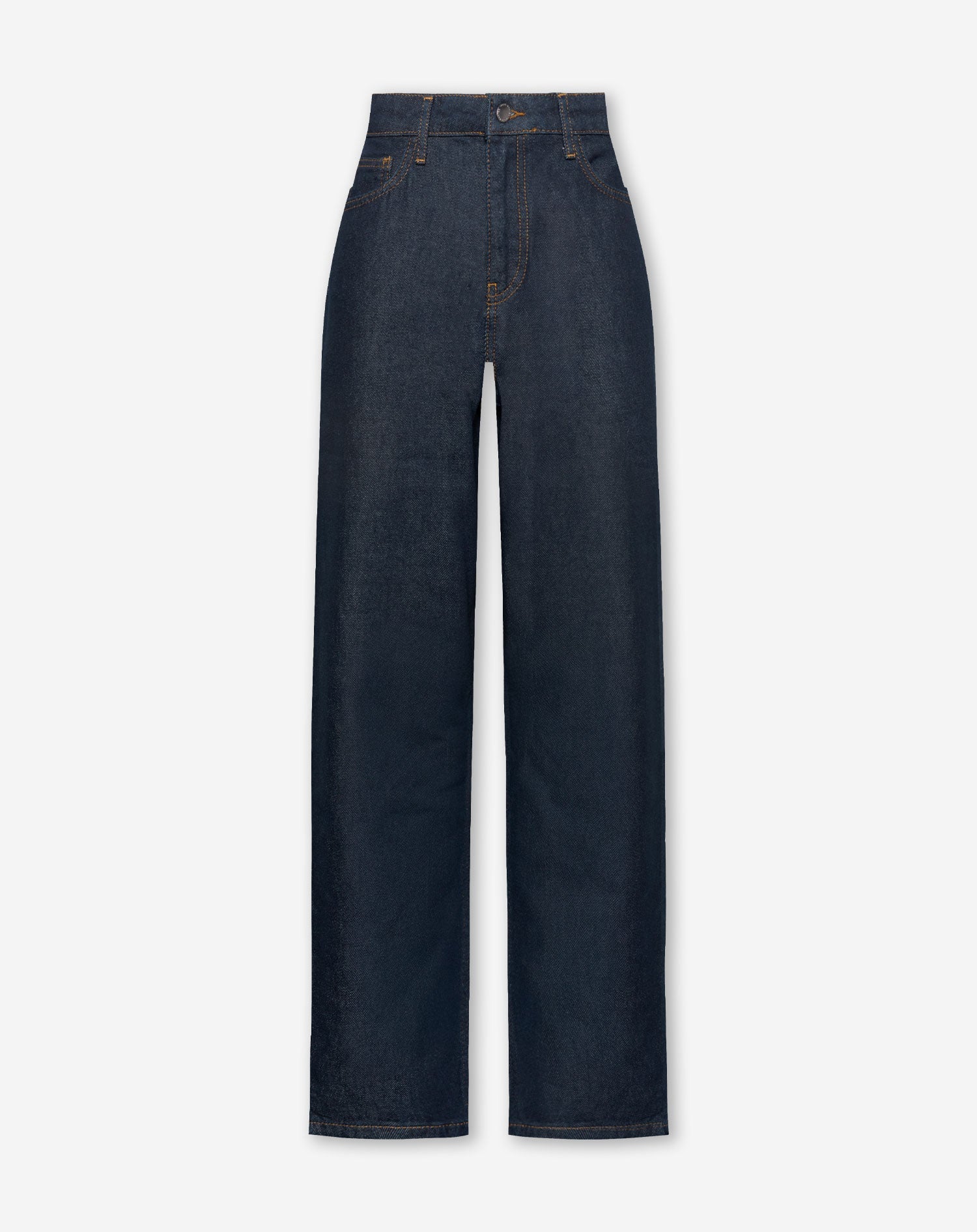 DENIM STRAIGHT LEG JEANS RIGID BLUE