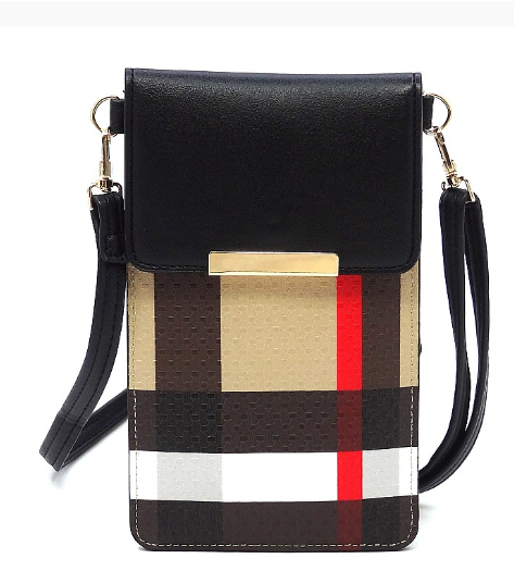 Ivy Plaid Crossbody Phone Purse