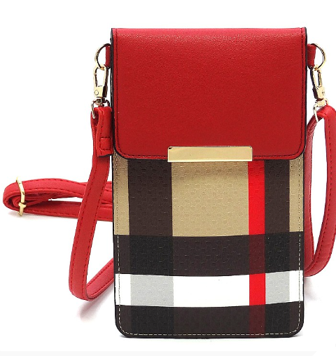 Ivy Plaid Crossbody Phone Purse