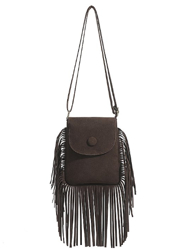 Lila Fringe Elegance Crossbody