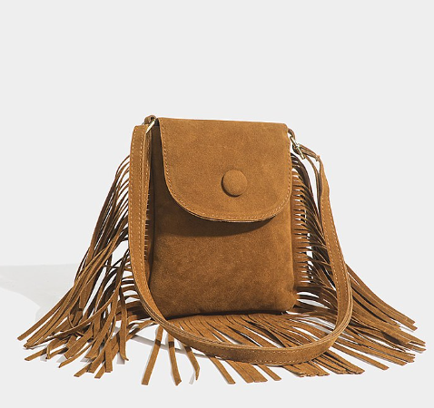 Lila Fringe Elegance Crossbody