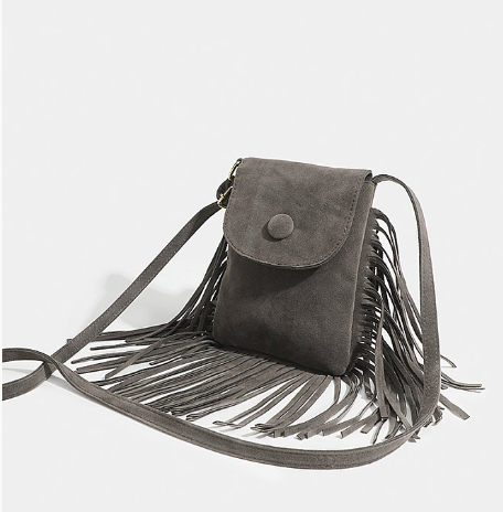 Lila Fringe Elegance Crossbody