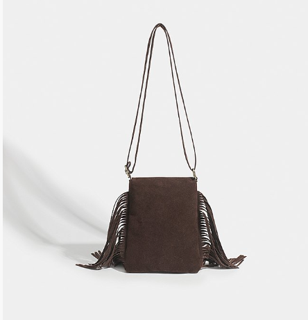 Lila Fringe Elegance Crossbody