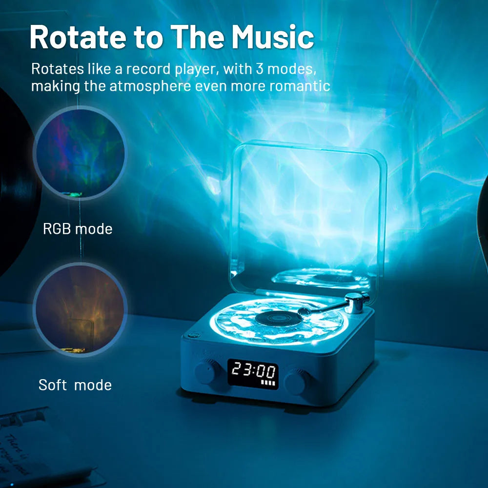 Mini Retro Bluetooth Speaker – Portable Sleep Aid with RGB Light, Subwoofer & TF Card Support